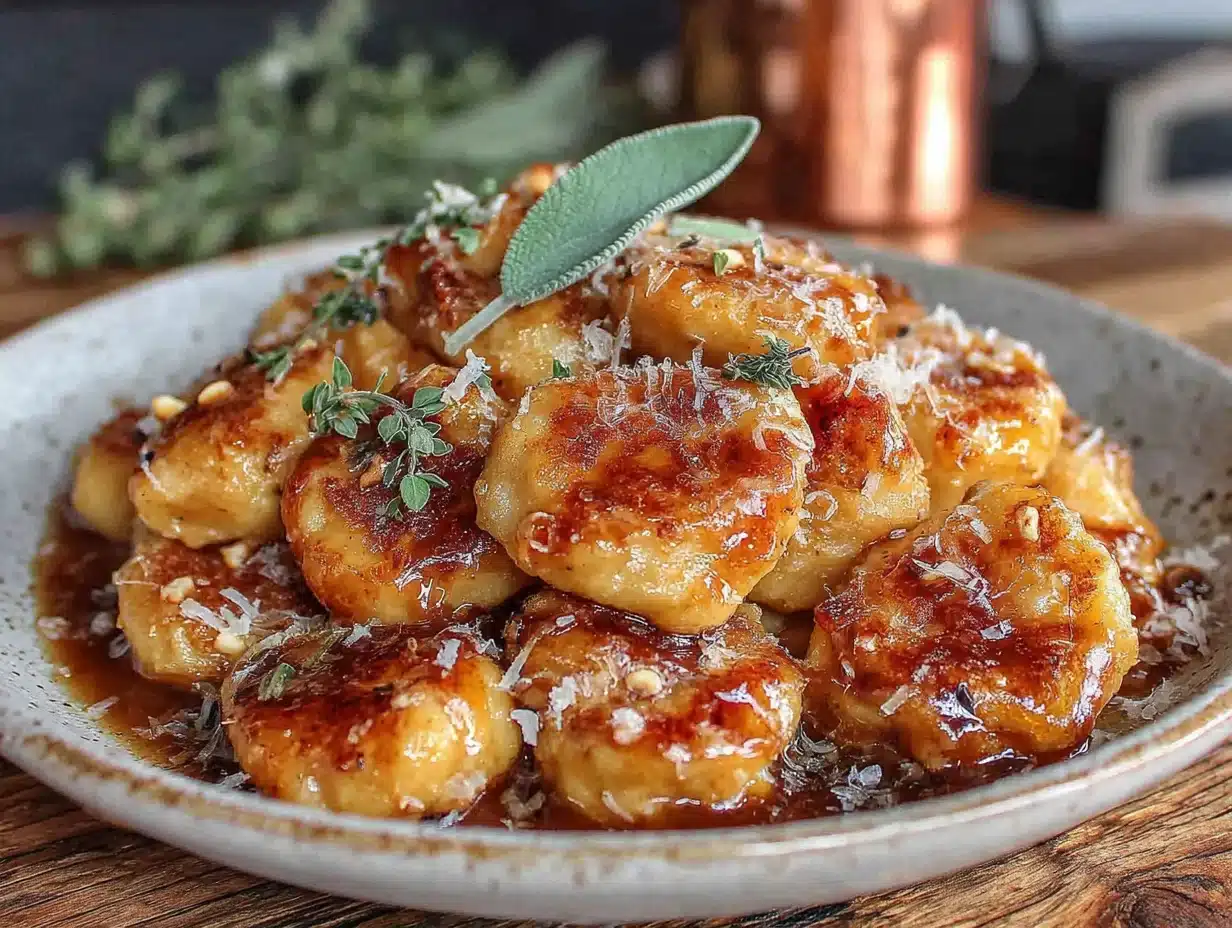 pumpkin gnocchi brown butter sage sauce - featured image
