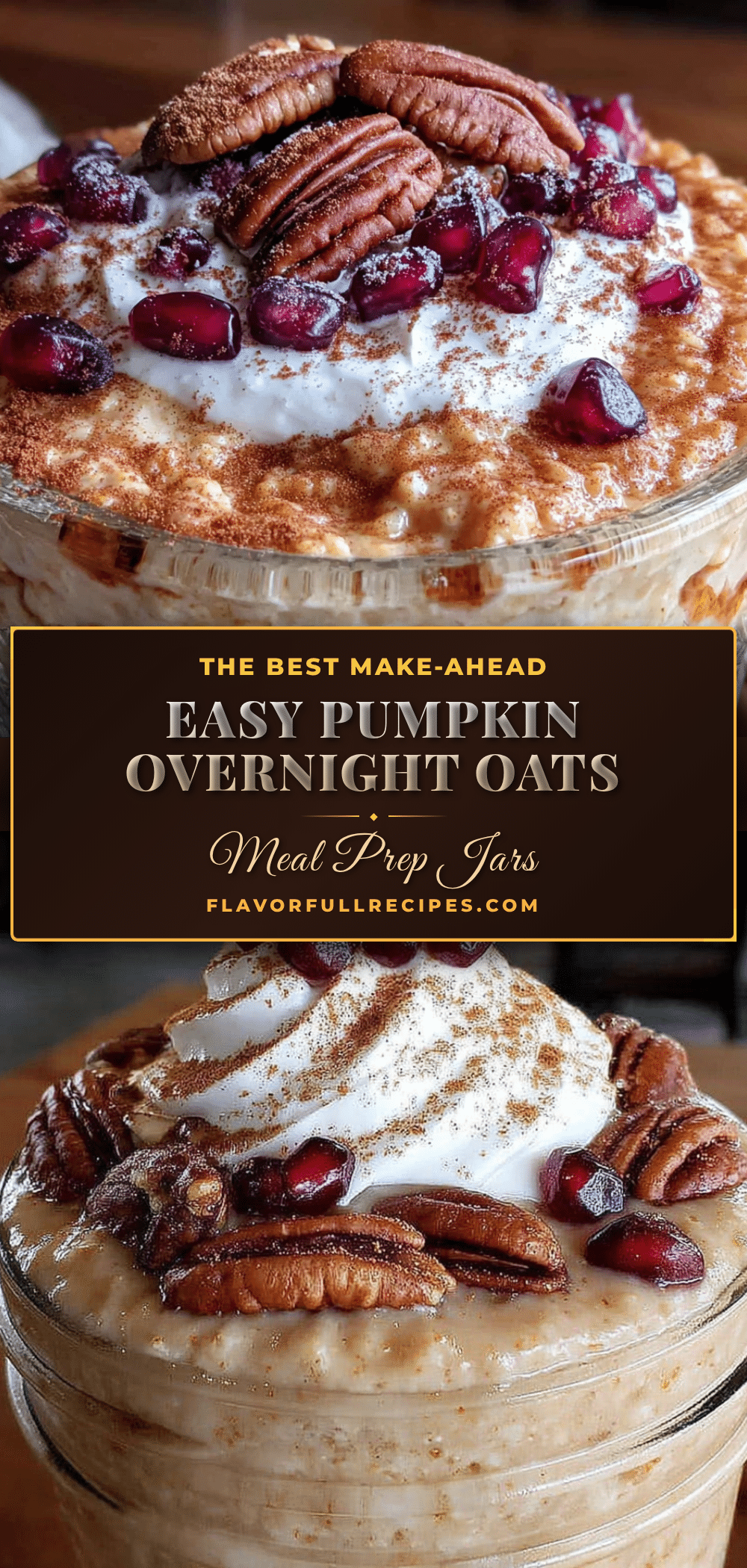 pumpkin overnight oats meal prep recipe