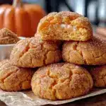 pumpkin snickerdoodle cookies - featured image