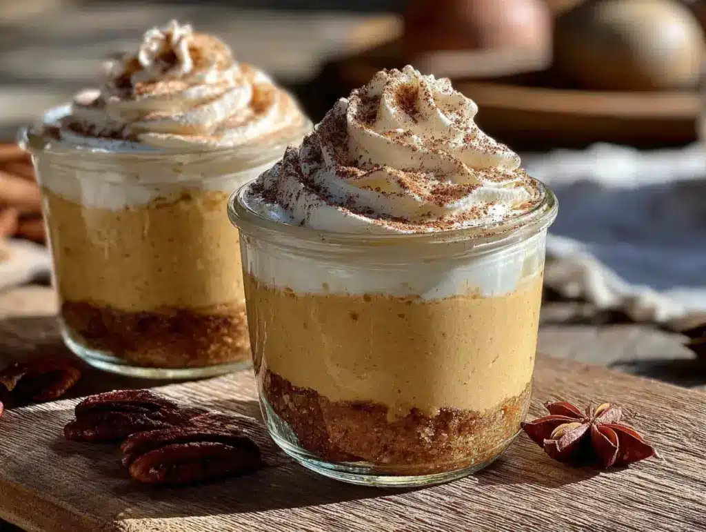 pumpkin spice cheesecake jars - featured image