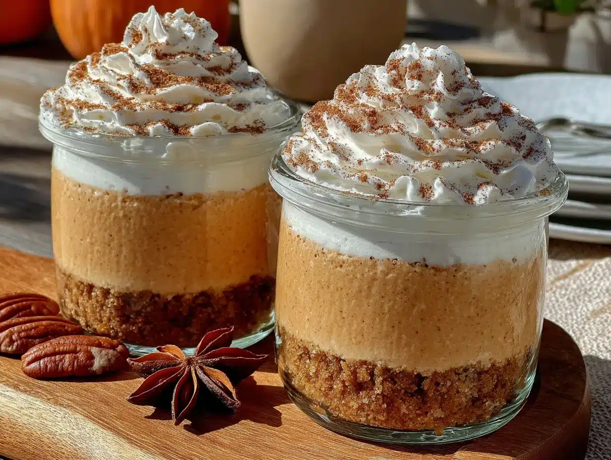 pumpkin spice cheesecake jars preparation steps