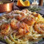 quick garlic butter shrimp pasta - featured image