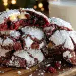 red velvet crinkle cookies - featured image