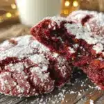 red velvet crinkle cookies - featured image