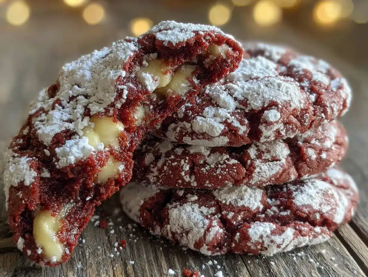 red velvet crinkle cookies preparation steps
