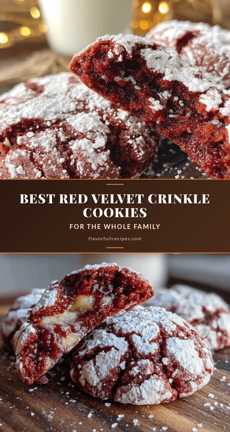 red velvet crinkle cookies recipe