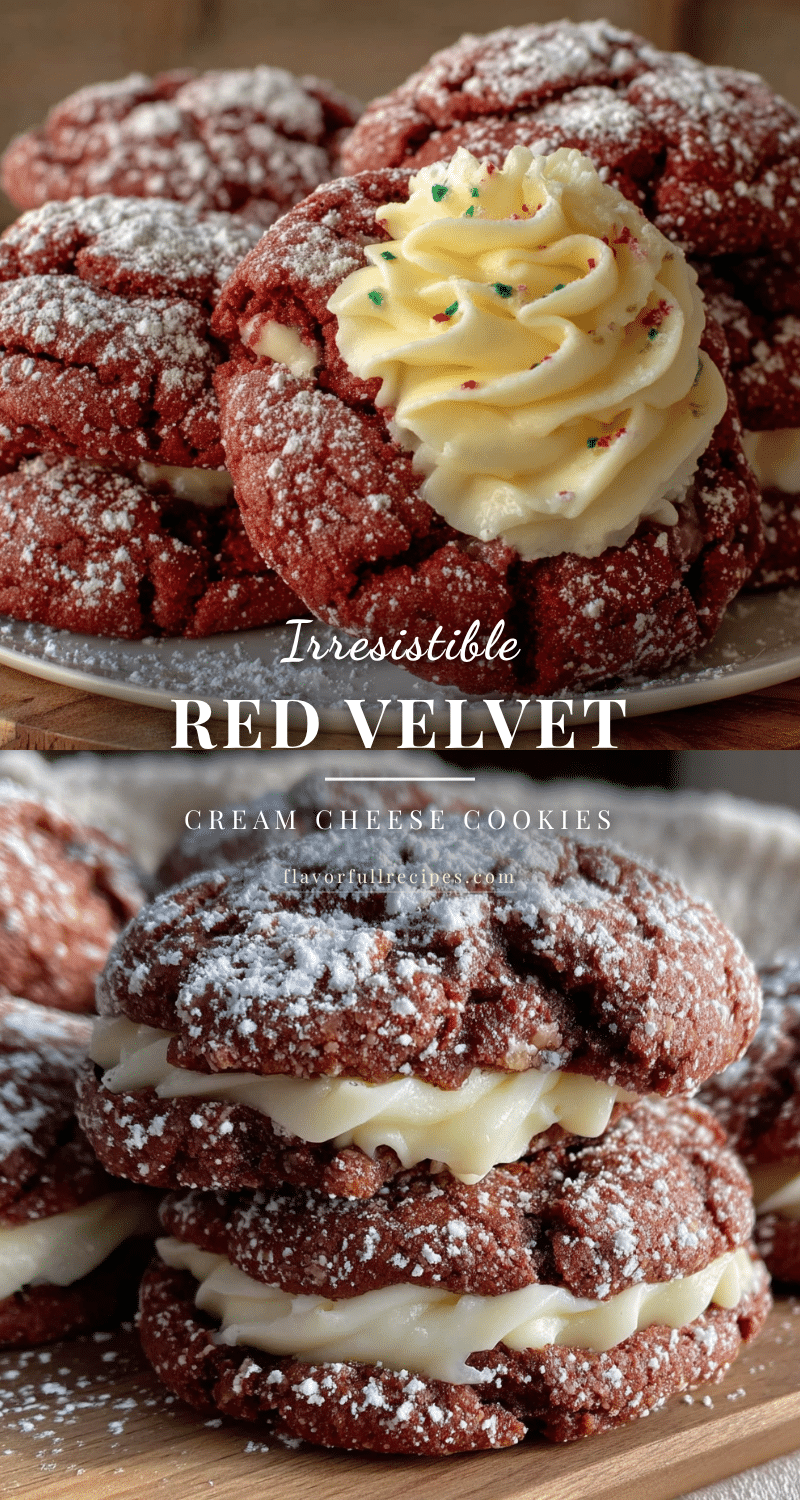 red velvet crinkle cookies with cream cheese filling recipe