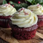 red velvet heart-shaped cupcakes - featured image