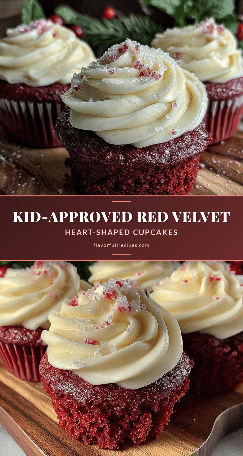 red velvet heart-shaped cupcakes recipe