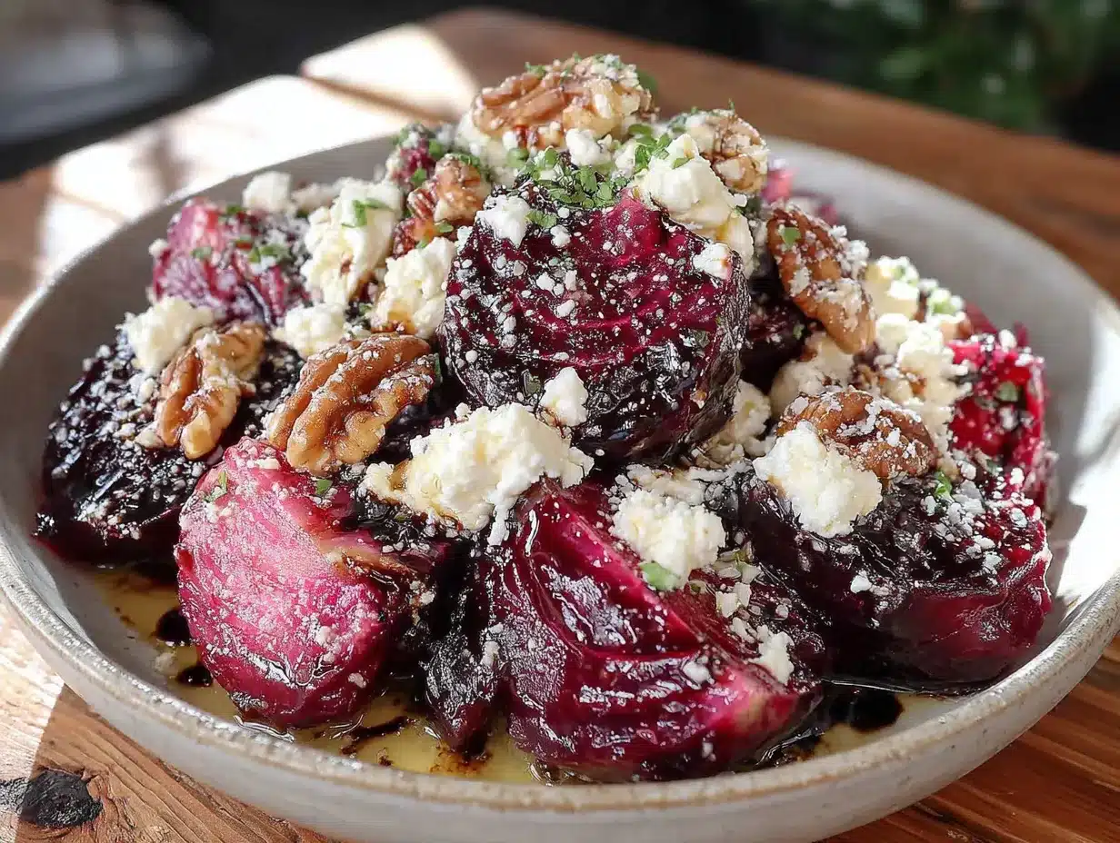 roasted beet apple salad with goat cheese preparation steps