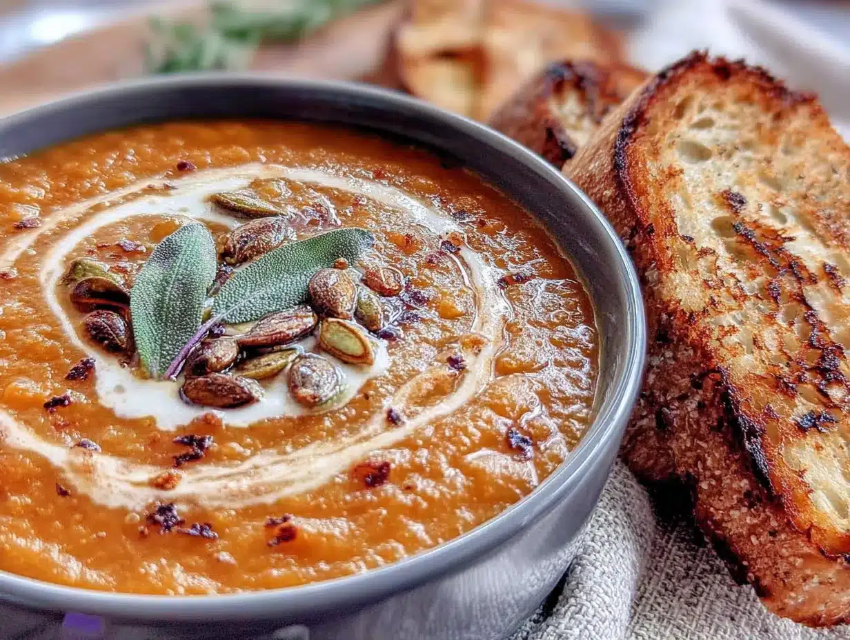 roasted butternut squash and apple soup preparation steps