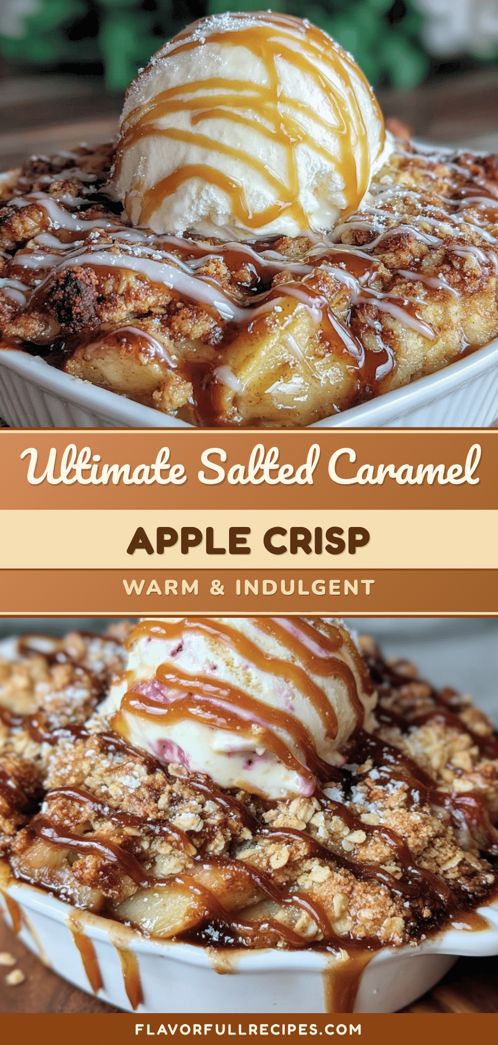 Salted Caramel Apple Crisp recipe