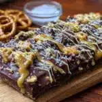 Salted Caramel Pretzel Football Bark - featured image