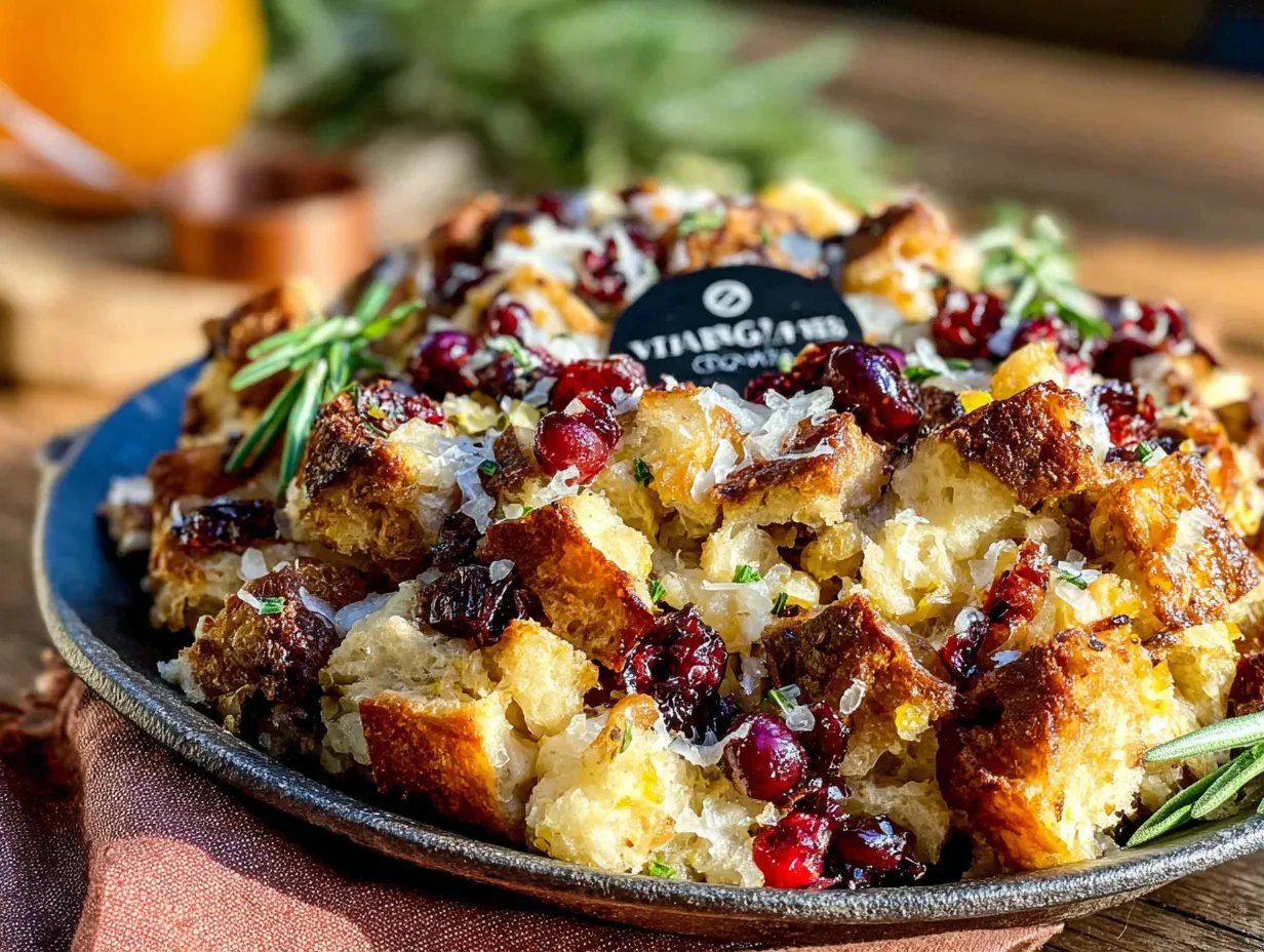 savory cranberry orange sourdough stuffing preparation steps