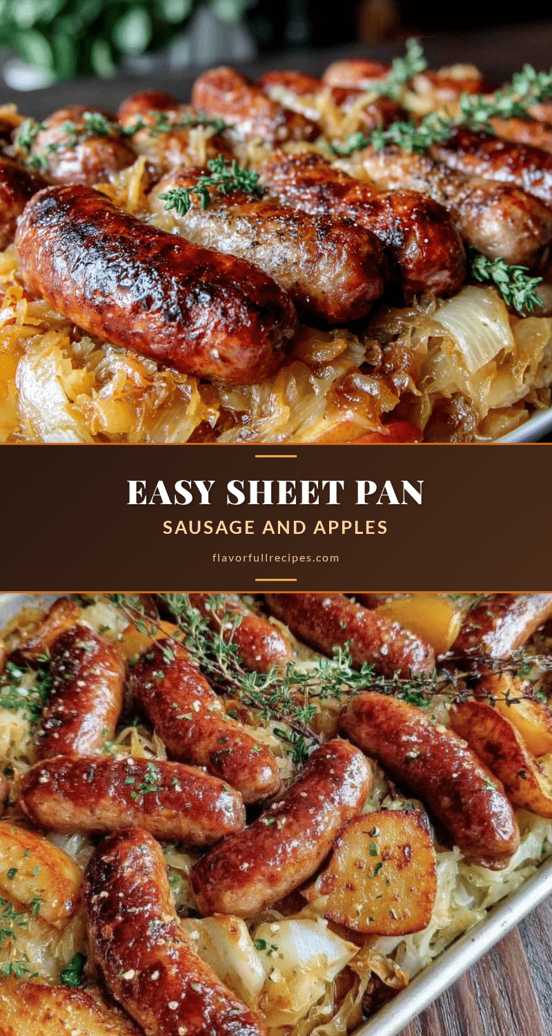 sheet pan sausage sauerkraut and apples recipe