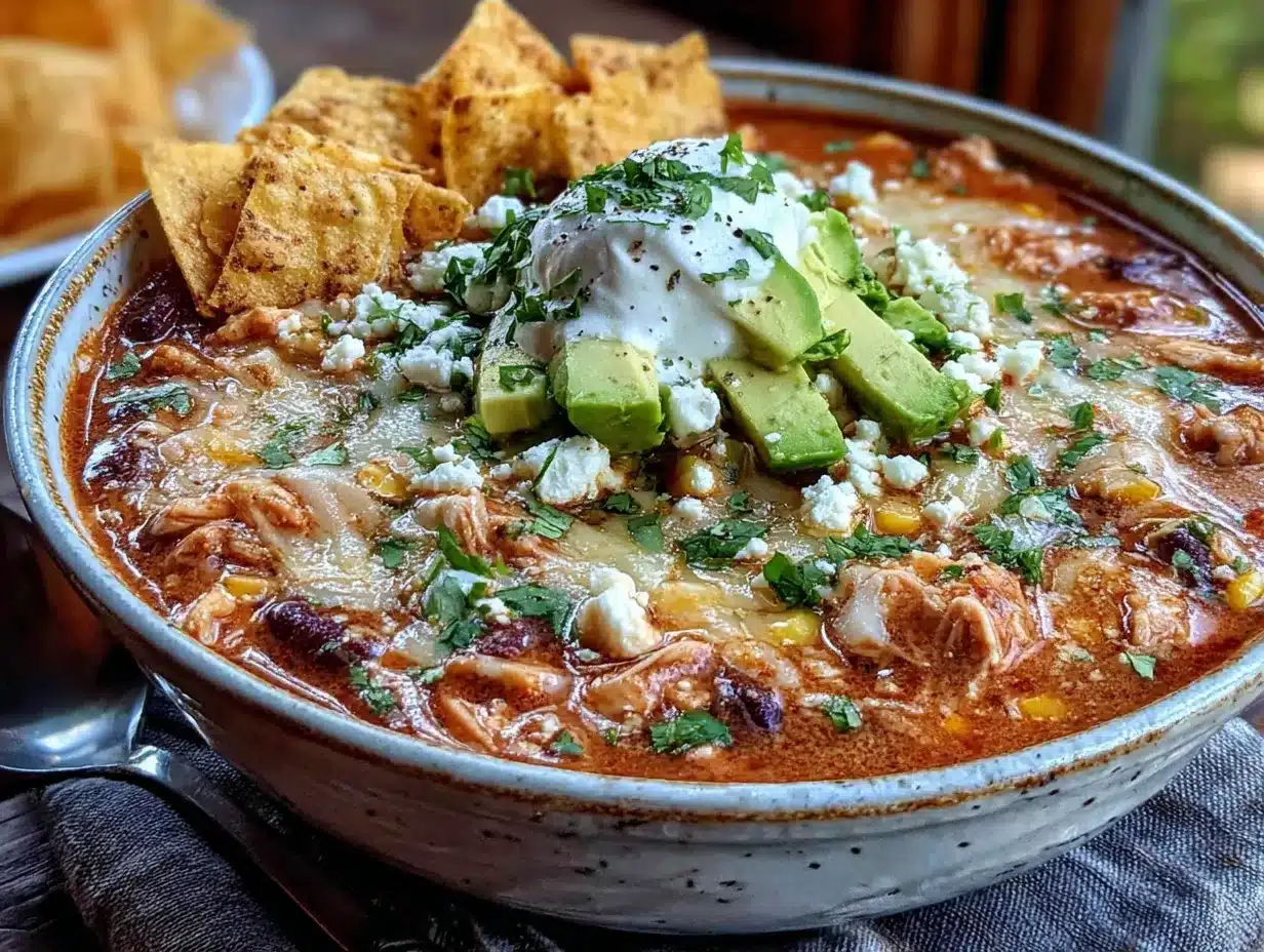 slow cooker chicken enchilada soup preparation steps