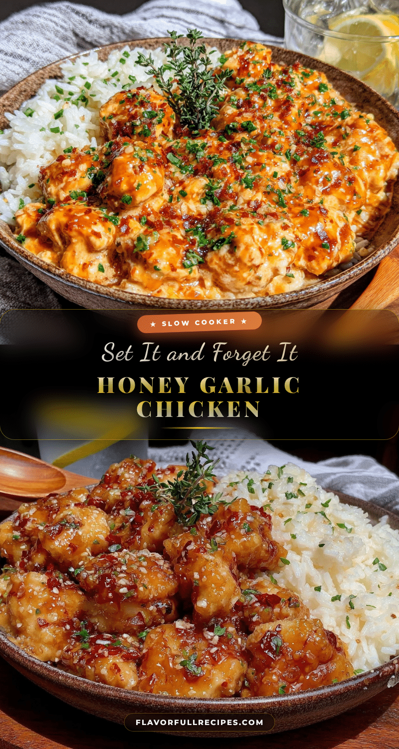 slow cooker honey garlic chicken and rice recipe