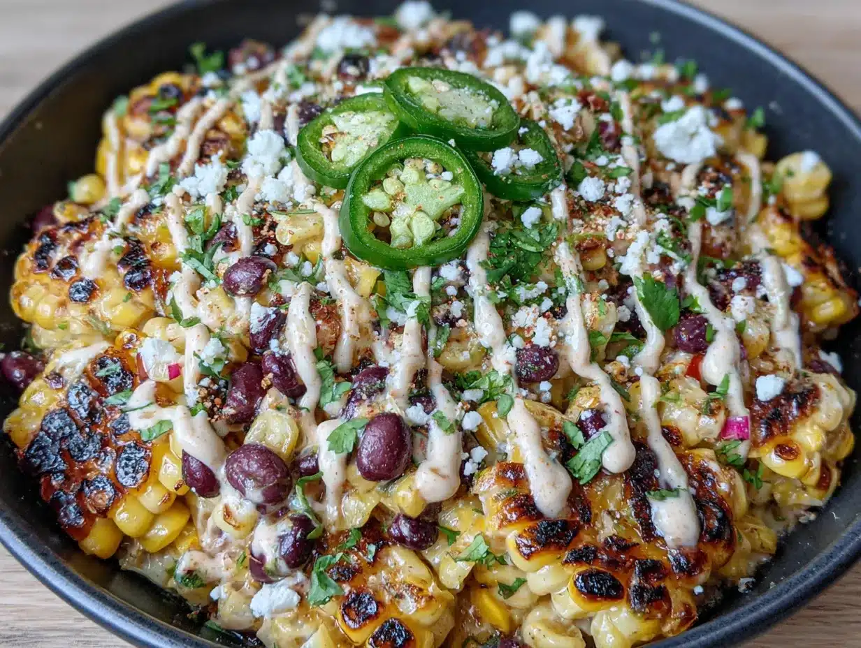 smoky grilled corn black bean salad preparation steps