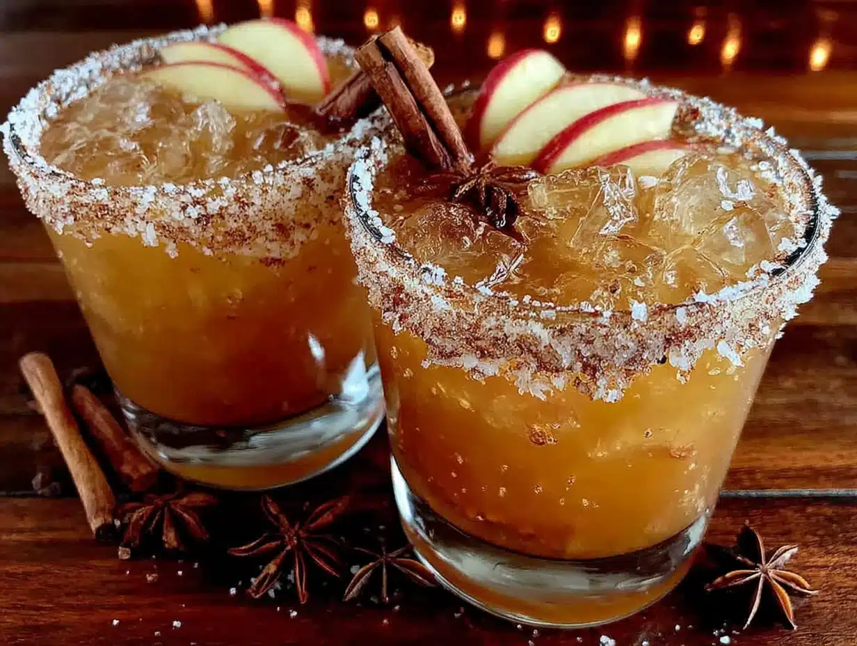 spiced apple cider margarita for two - featured image