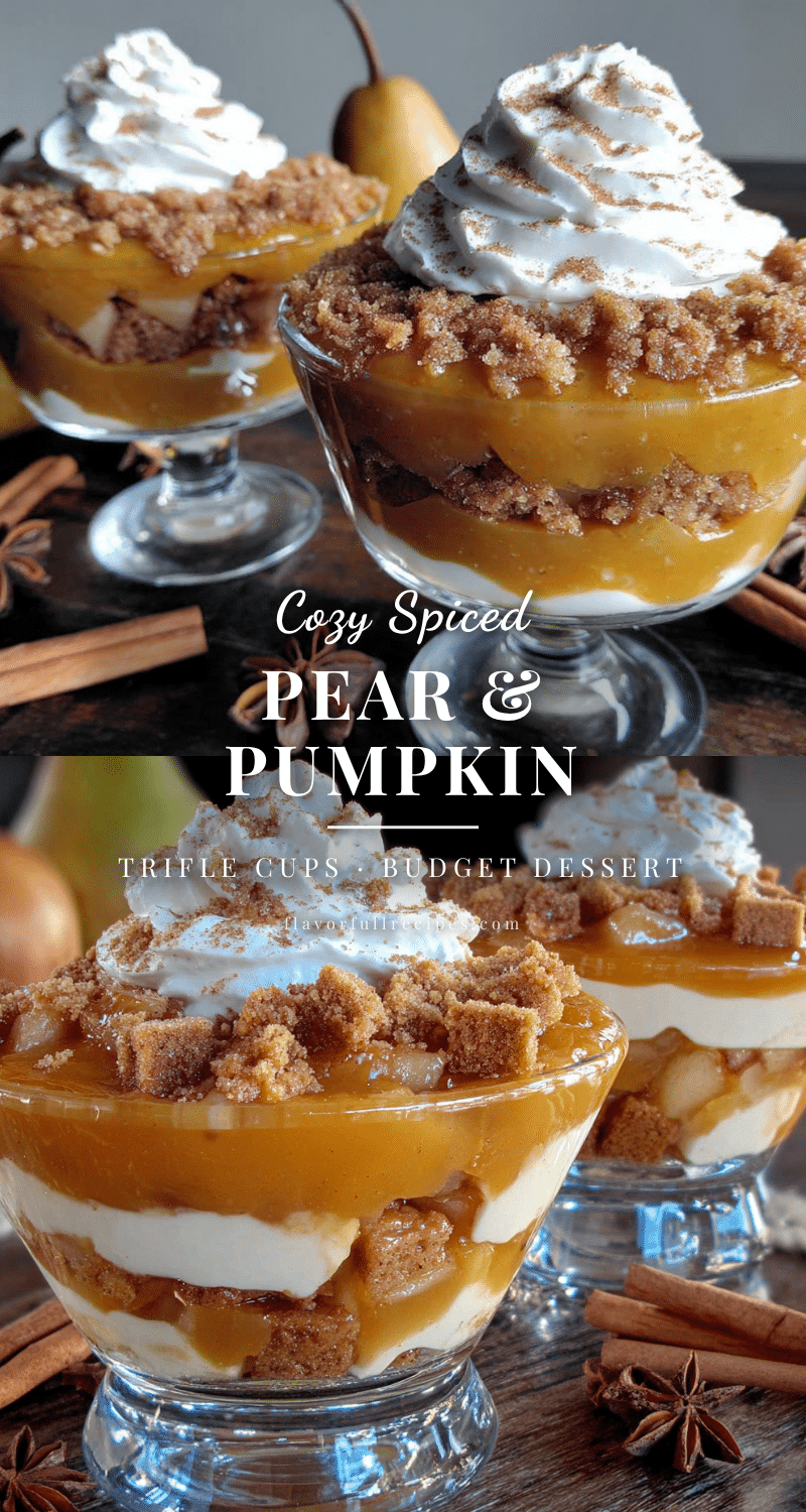 spiced pear pumpkin trifle cups recipe