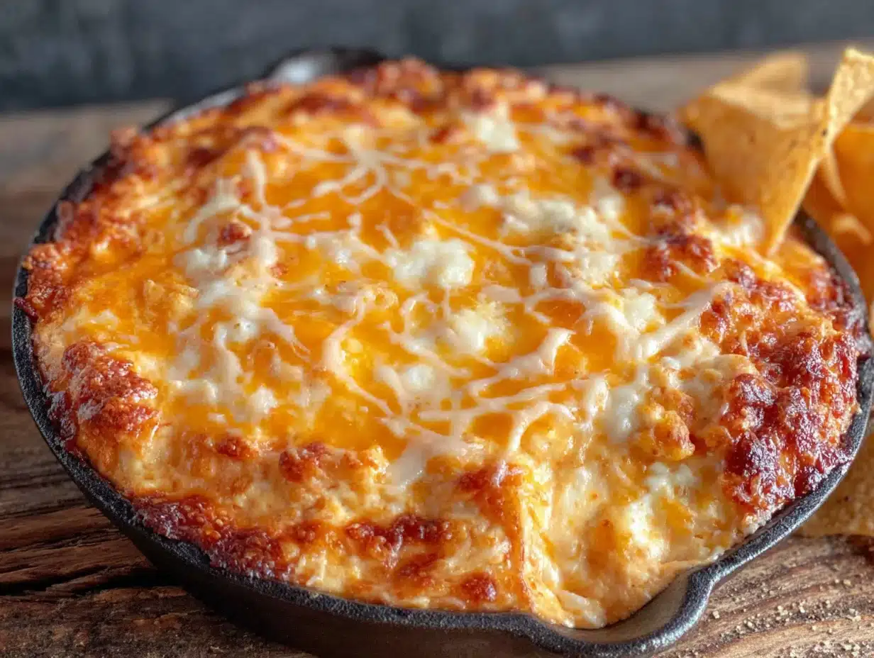 spicy buffalo spider web dip - featured image