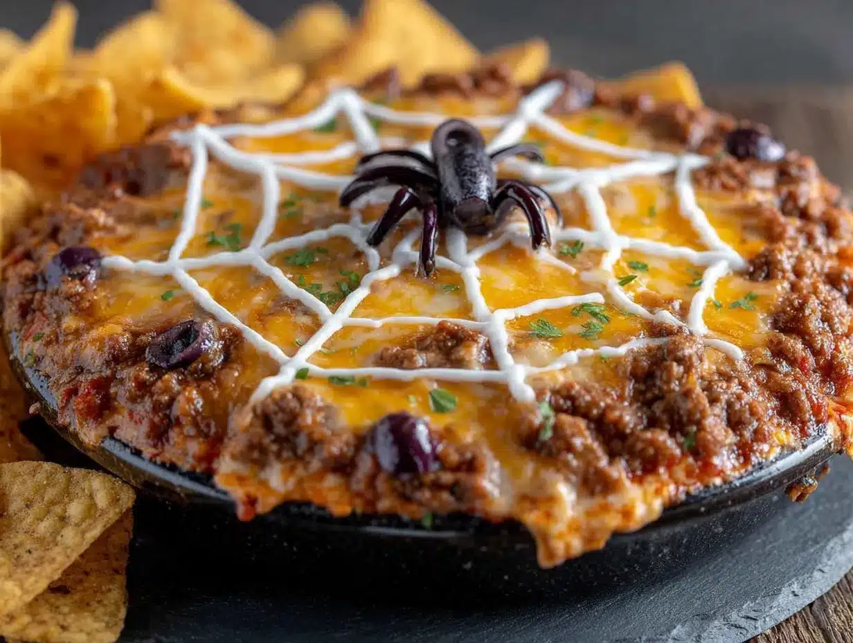 spider web taco dip preparation steps
