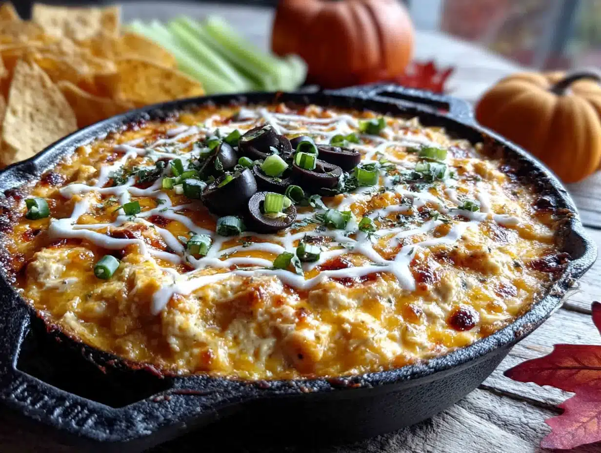 spiderweb buffalo chicken dip - featured image