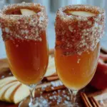 spiked apple cider mimosas - featured image