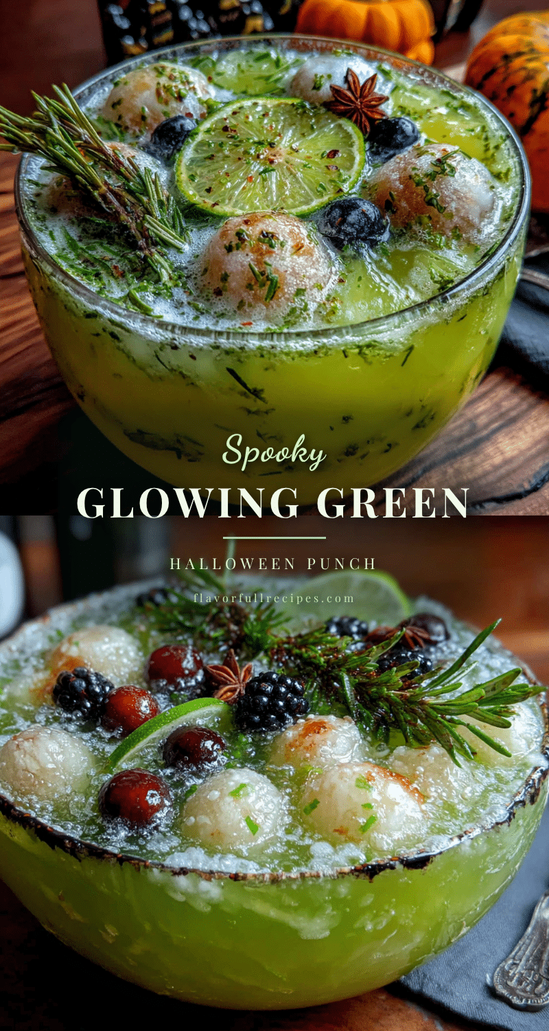 spooky glowing green halloween punch recipe