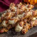 spooky white chocolate witch finger pretzels - featured image
