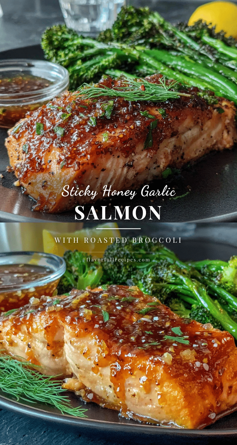 sticky honey garlic salmon recipe