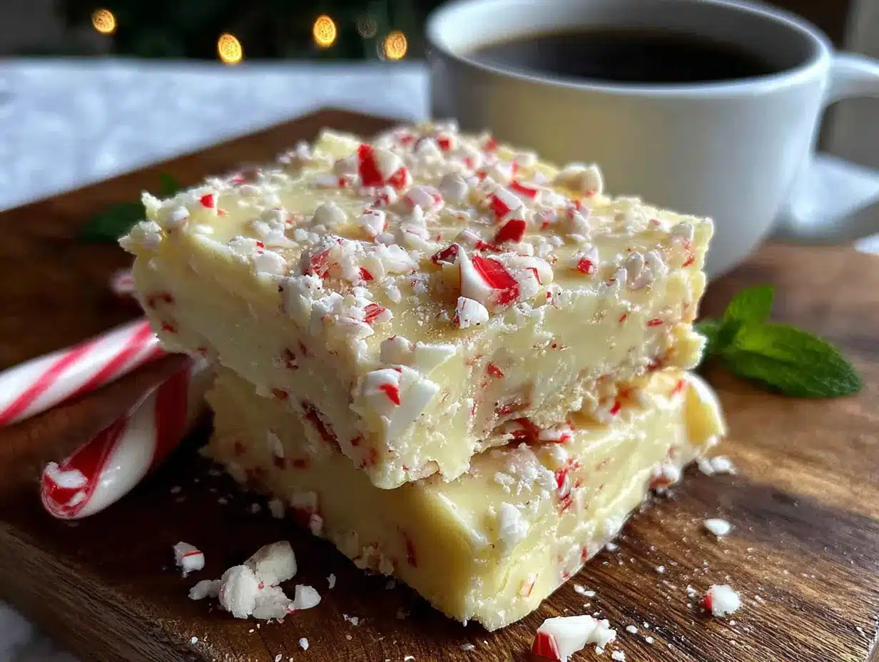 white chocolate peppermint fudge preparation steps