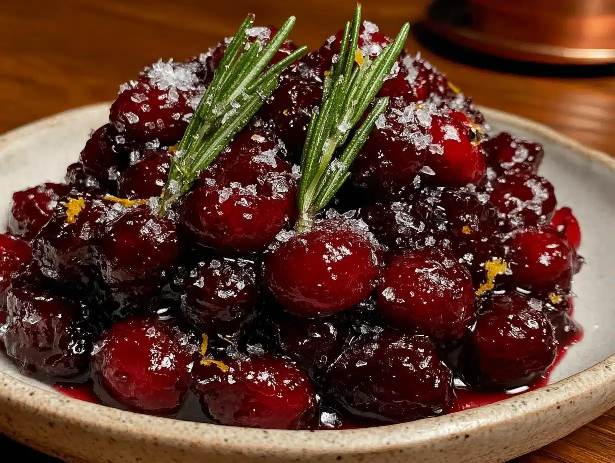 5-minute cranberry orange sauce with fresh rosemary - featured image