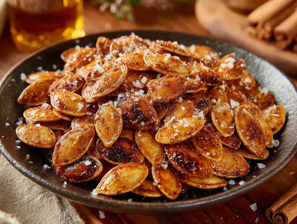 baked pumpkin seeds - featured image