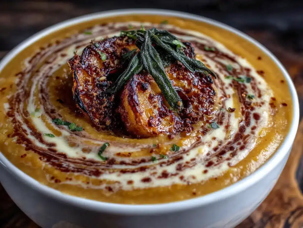 brown butter delicata squash soup preparation steps