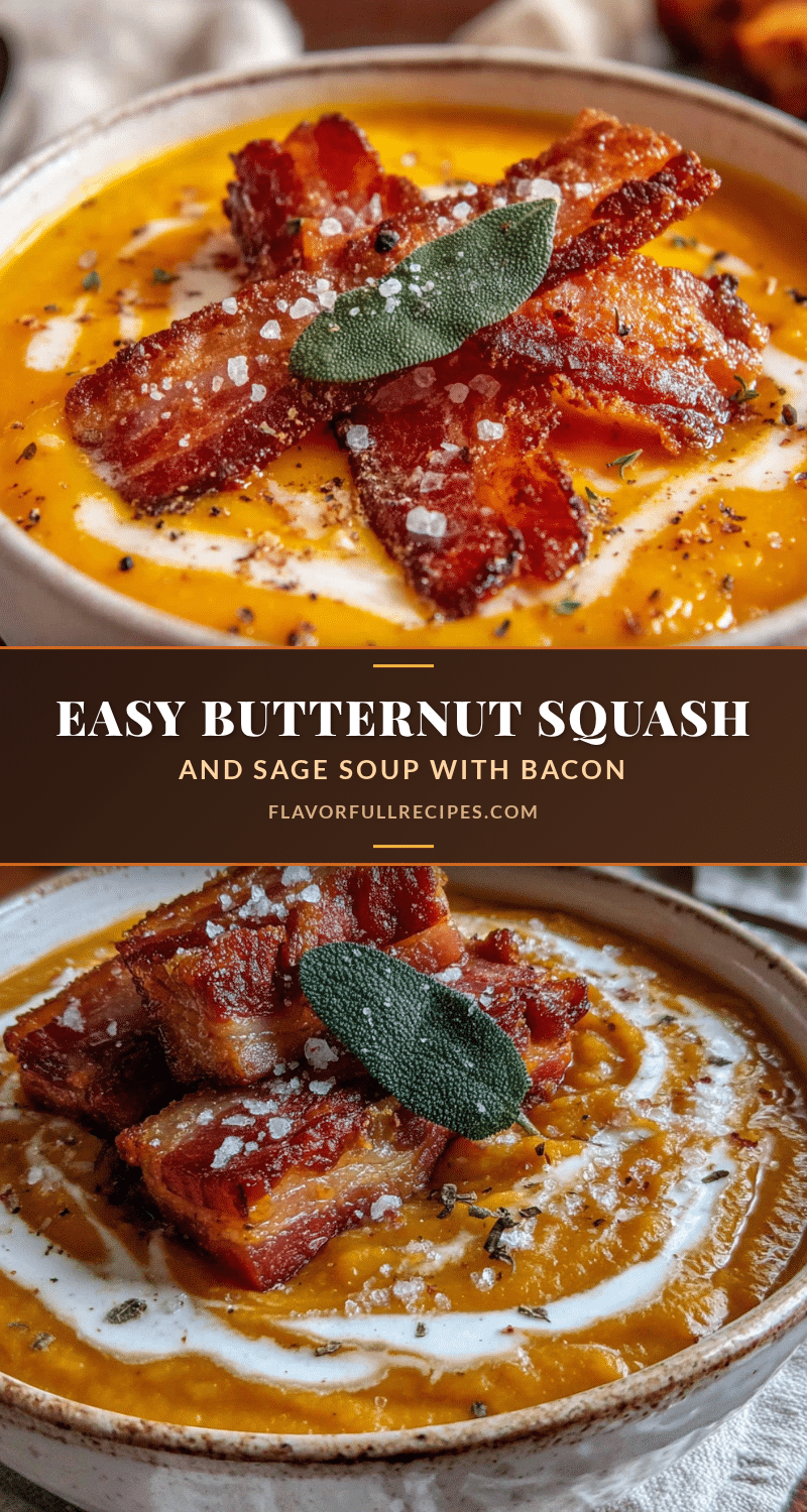 butternut squash and sage soup with bacon recipe