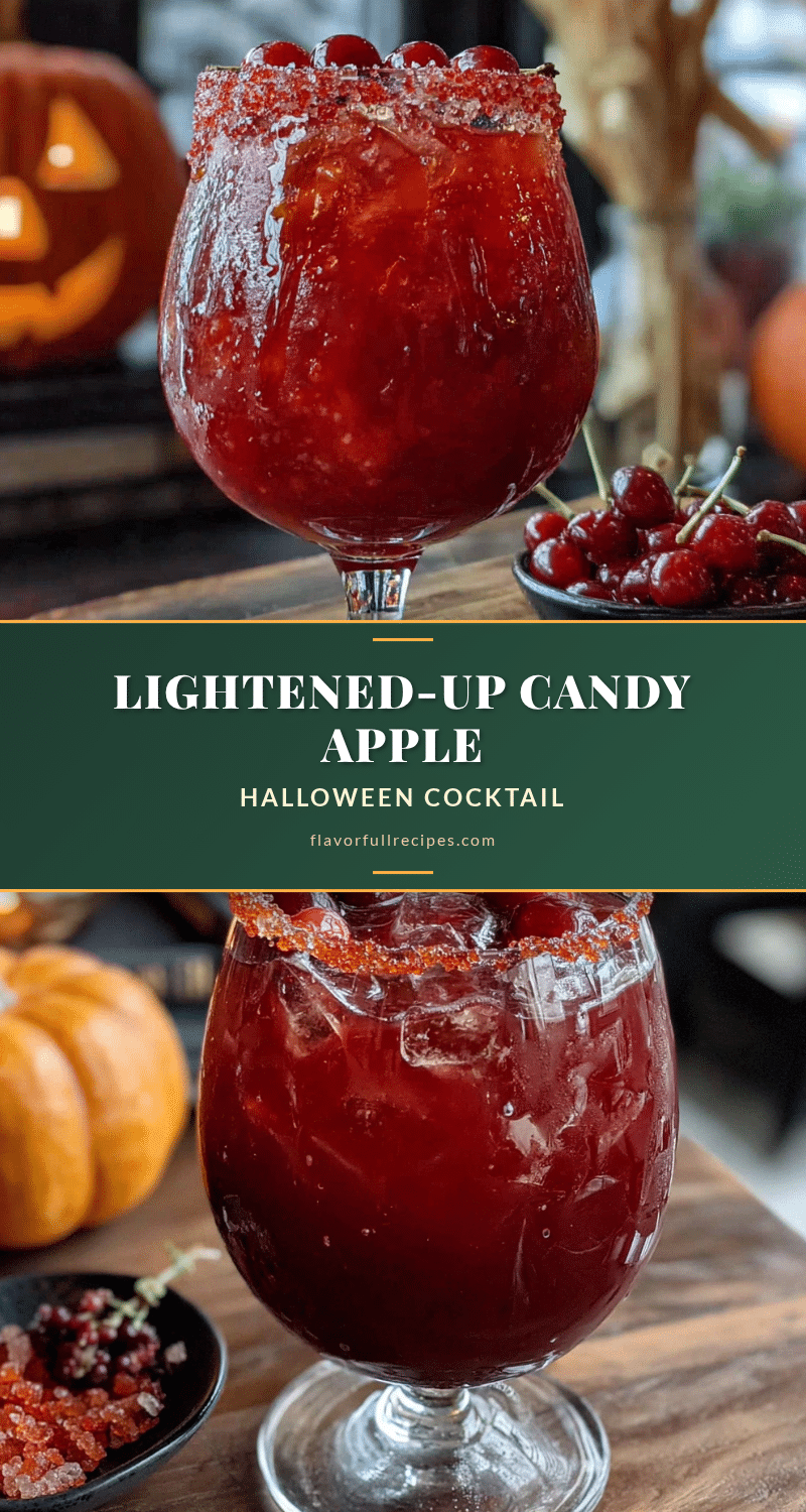 candy apple Halloween cocktail recipe