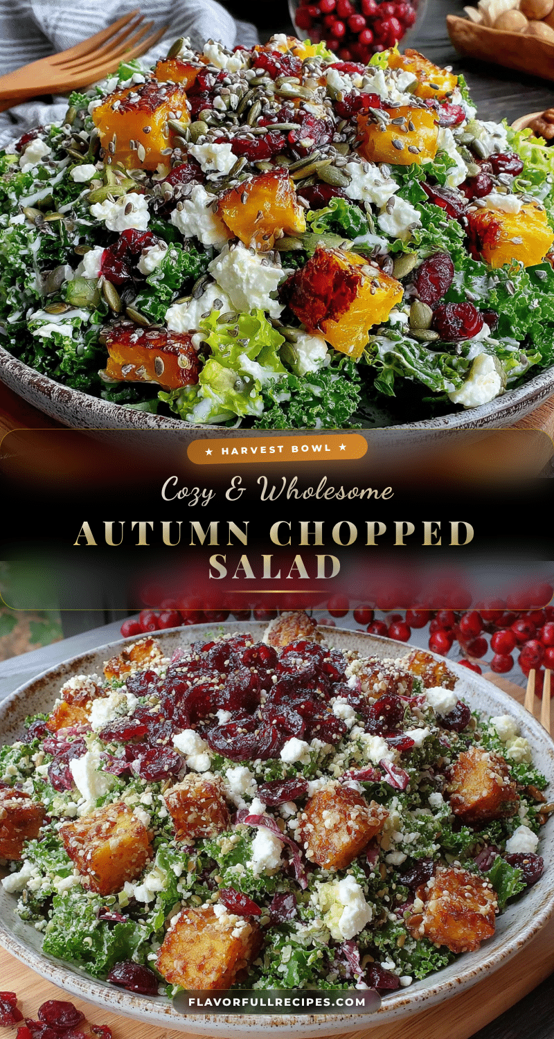 cozy autumn chopped salad with roasted squash and goat cheese recipe