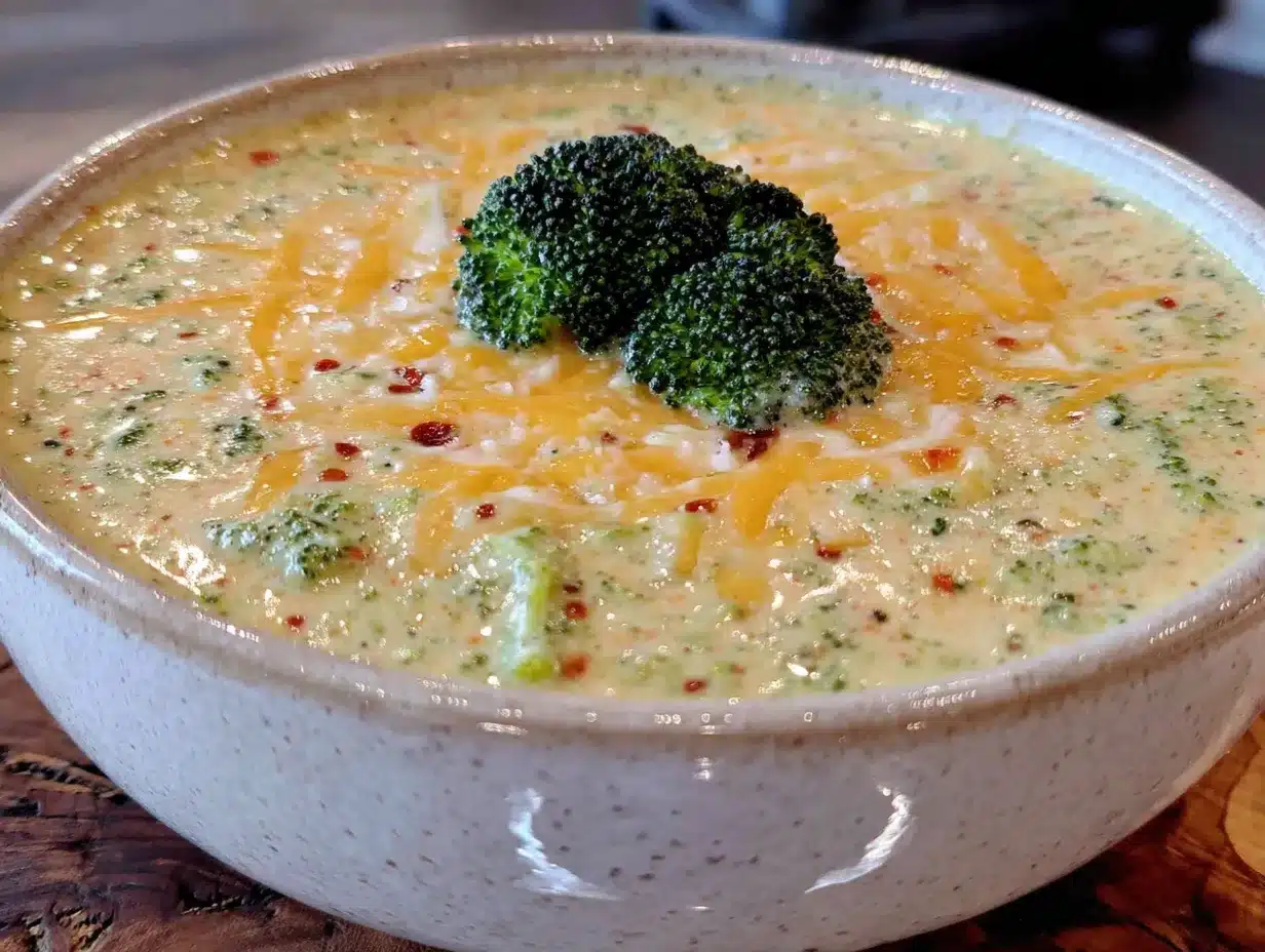creamy crockpot cheddar broccoli soup preparation steps