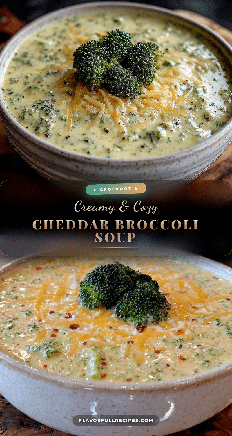 creamy crockpot cheddar broccoli soup recipe