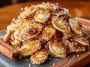 crispy cinnamon sugar pumpkin seeds - featured image
