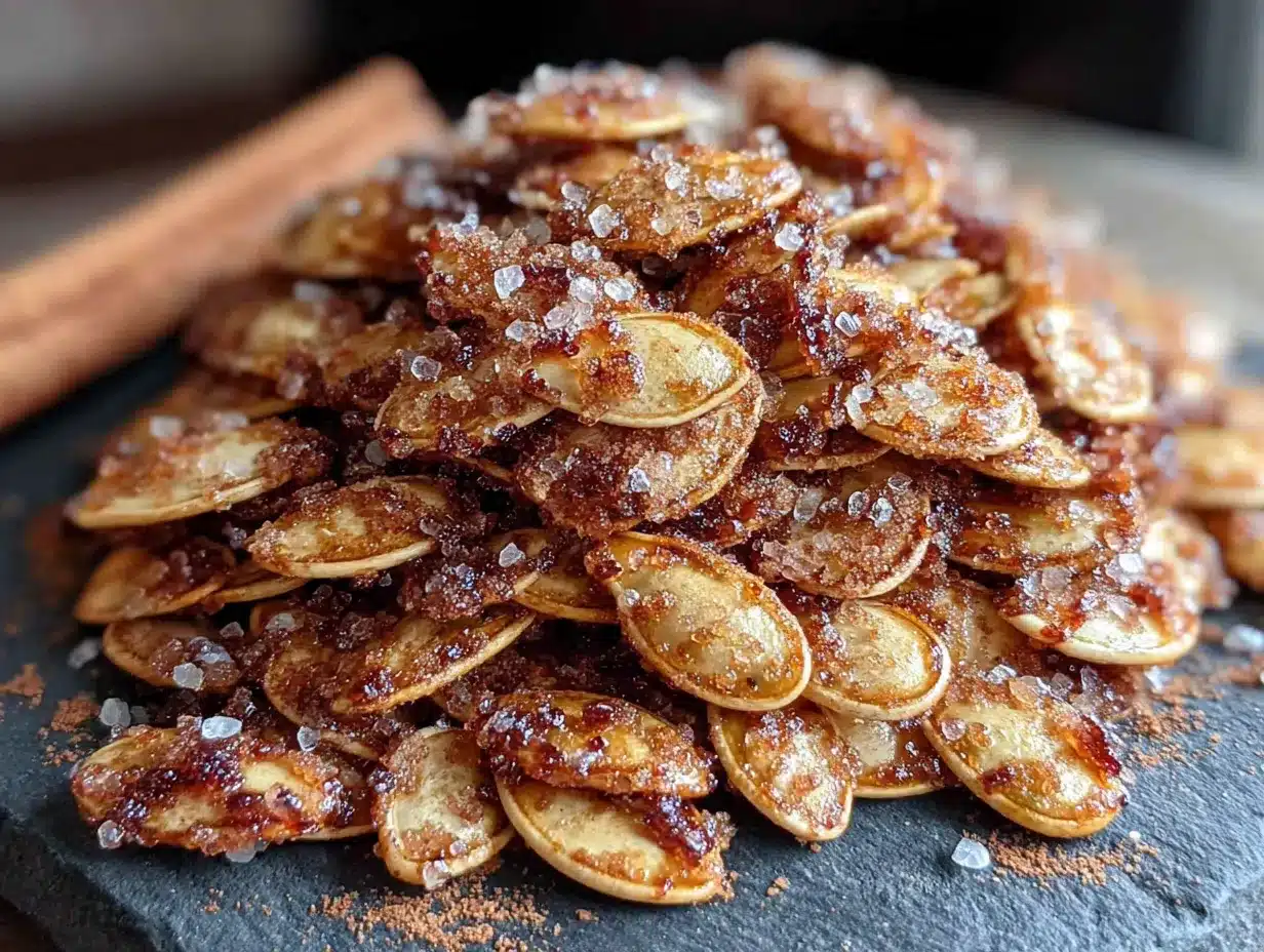 crispy cinnamon sugar pumpkin seeds preparation steps