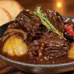 dutch oven beef stew with root vegetables - featured image
