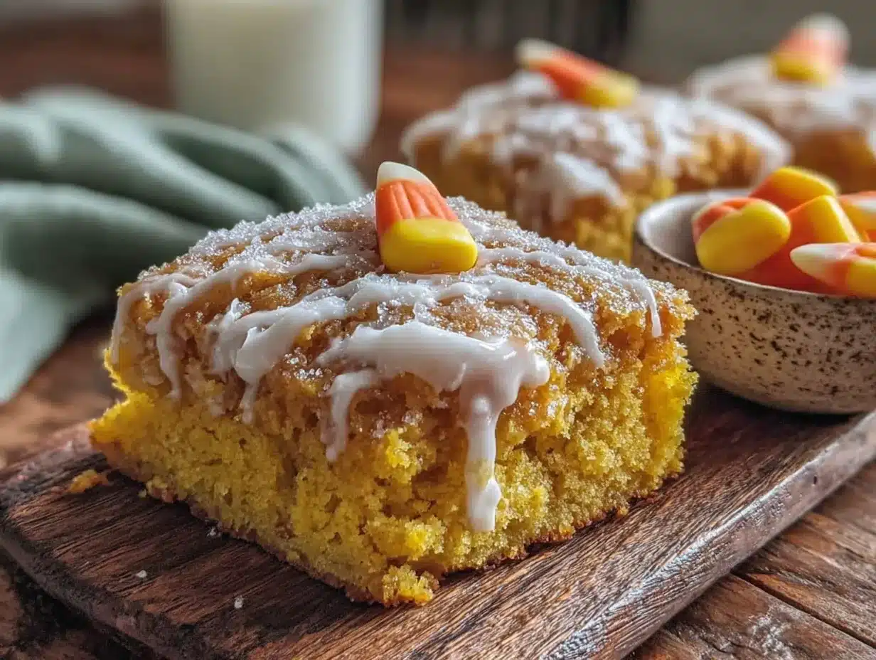 Easy Candy Corn Sugar Cookie Bars preparation steps
