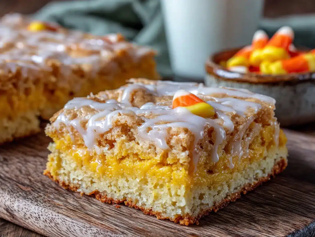Easy Candy Corn Sugar Cookie Bars - featured image