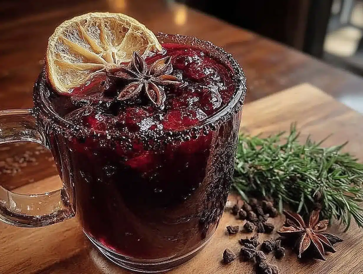 easy cozy mulled wine with orange & cinnamon - featured image