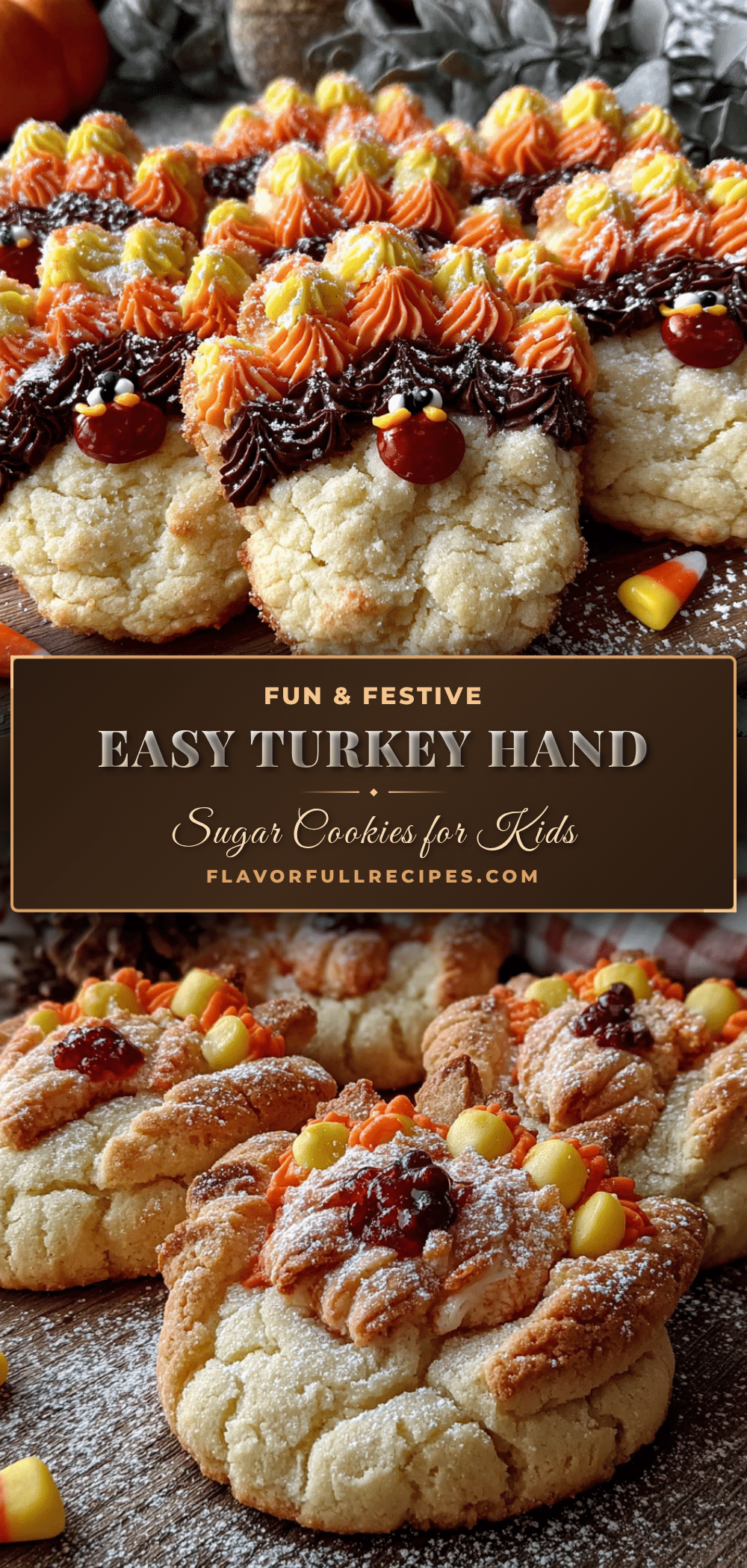 Easy Turkey Hand Sugar Cookies Recipe recipe