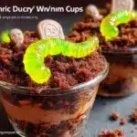 graveyard dirt cups with gummy worms - featured image
