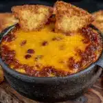 halloween black cauldron chili cheese dip - featured image