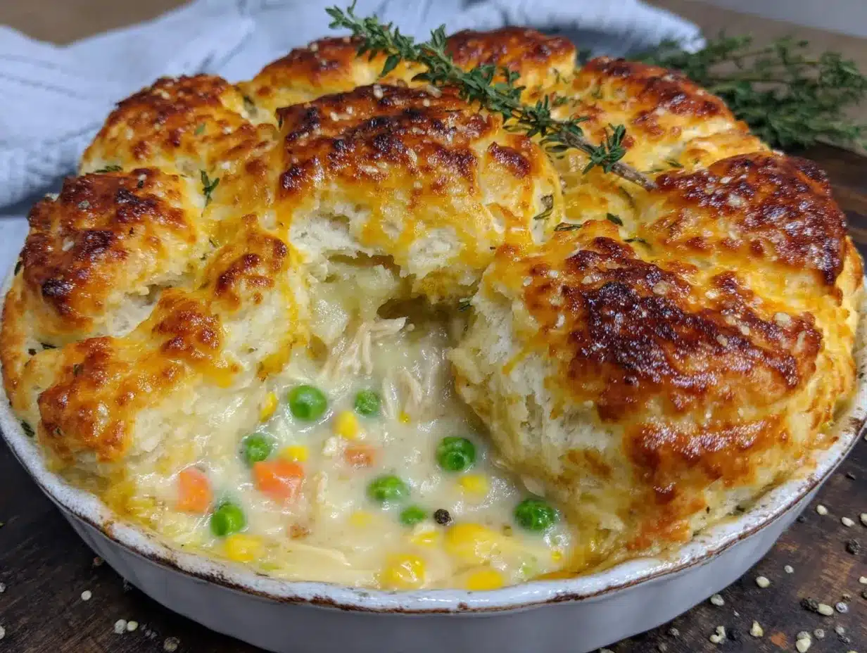 leftover turkey pot pie with biscuit topping preparation steps
